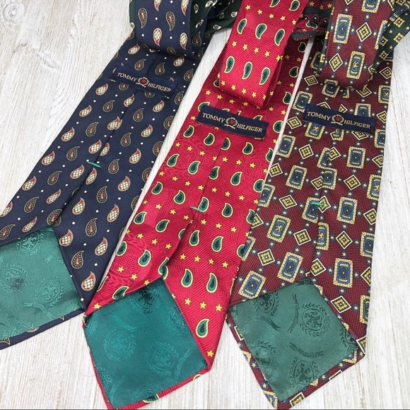 Tommy Hilfiger Italian Silk Tie Bundle of 3 - Picture 6 of 13